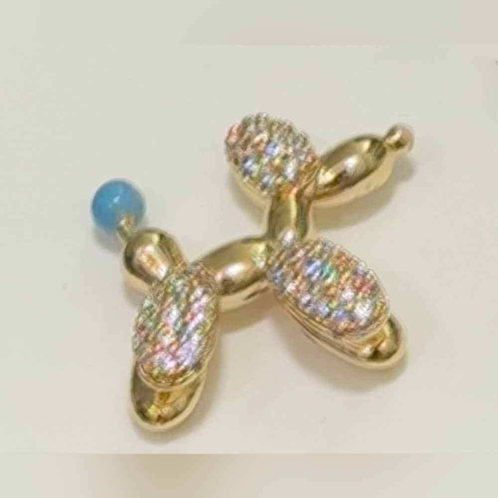 Gold plated / xuping earrings, puppy design, gold color